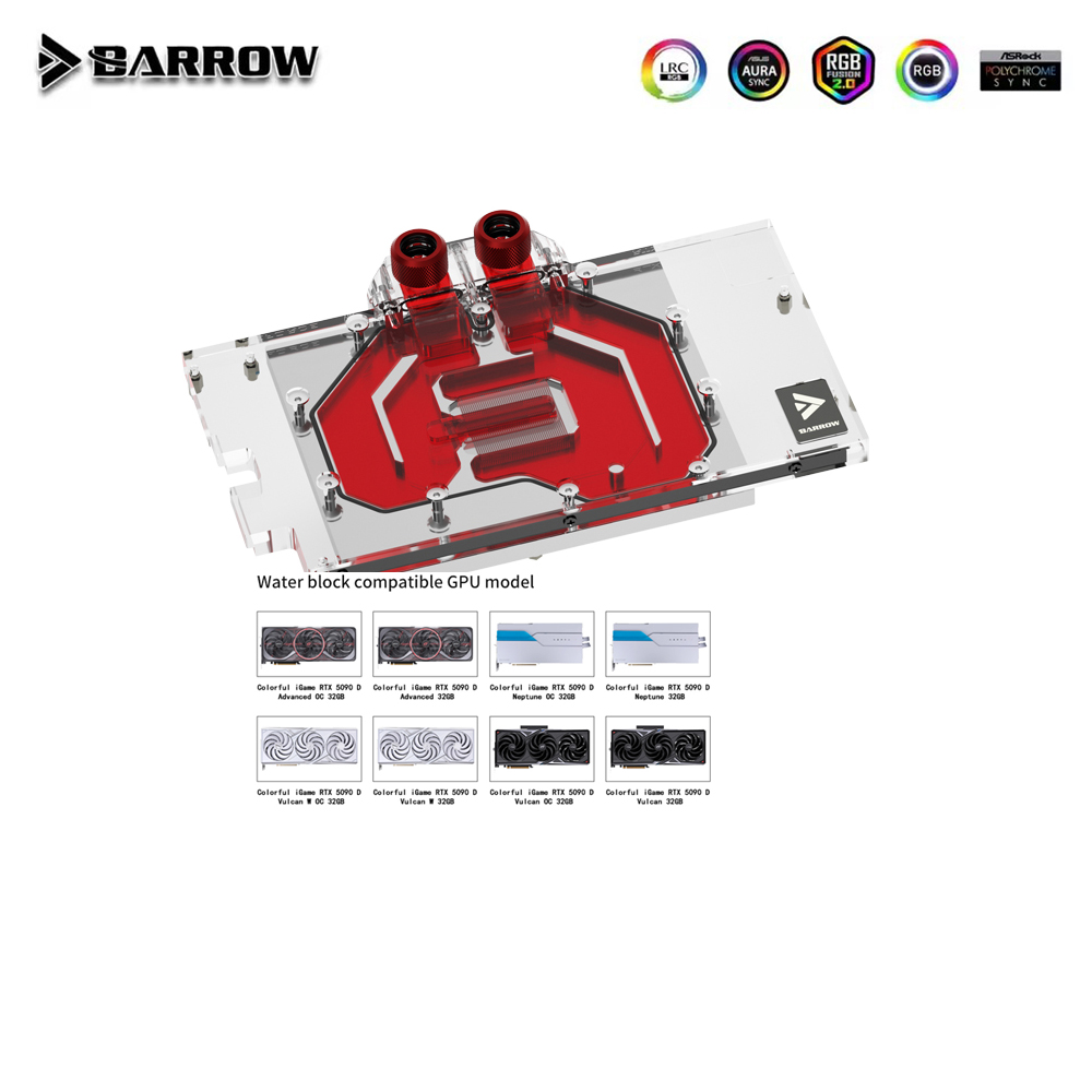 Rtx 5090 32Gb - Блок графического процессора Barrow для красочного
