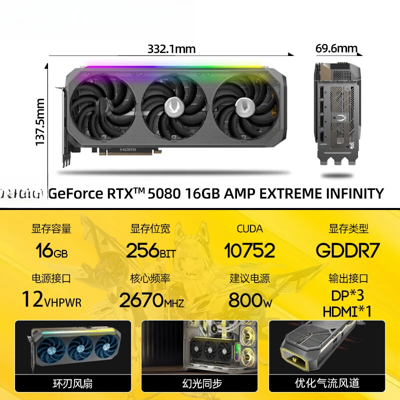 GEFORCE RTX 5080 16GB AMP для  – обзор и цена Rtx 5080 16Gb